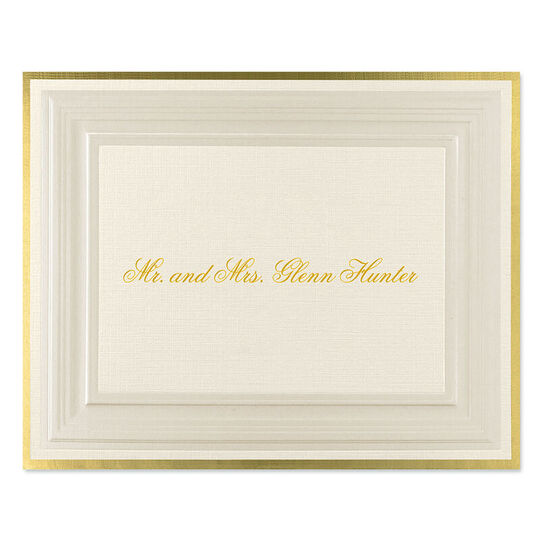 Lavish Elegance Folded Note Cards - Raised Ink